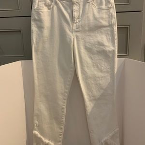 Sanctuary White Cropped Denim